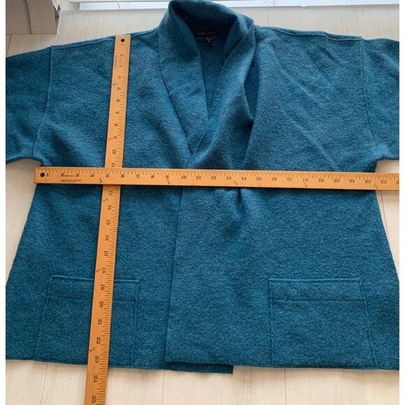 Eileen Fisher Small Blue100% Merino Wool Cardigan Sweater - Picture 6 of 9